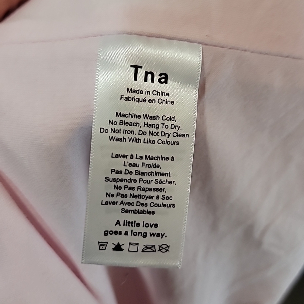 RARE* NWOT TNA Worldwide Rain Jacket Long Snap Button Pastel Pale - Picture 7 of 8